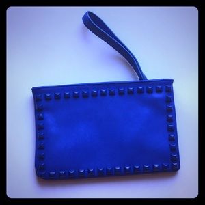 💙Shira Leah Blue Studded Clutch Wristlet